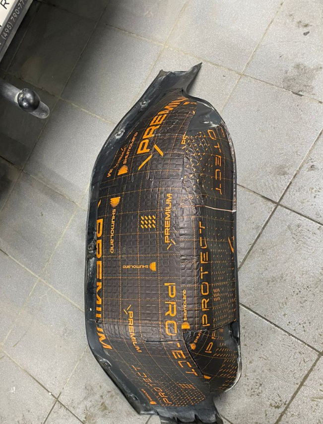 Виброизоляция подкрылка колесной арки снаружи Shumoland Protect